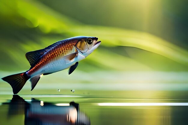 水の中で泳いでいる魚