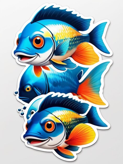 Photo fish tshirt design sticker