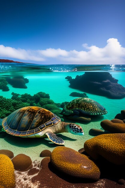 水中の魚の背景