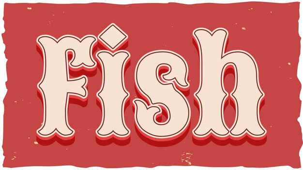 Photo fish vintage text