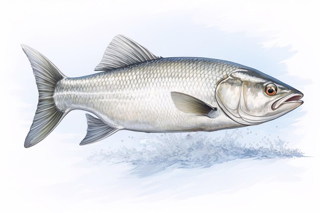 fish on a white background