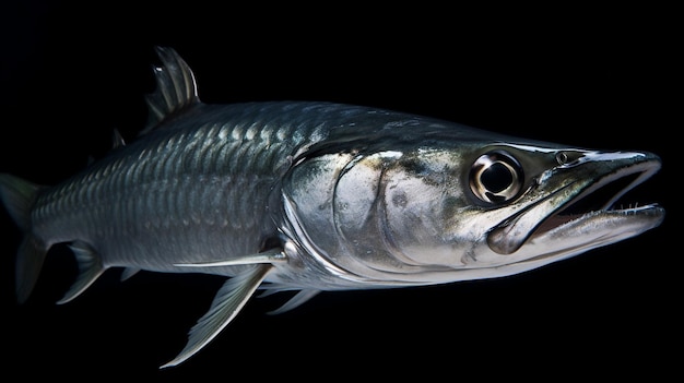 a fish with a black background and a black background.