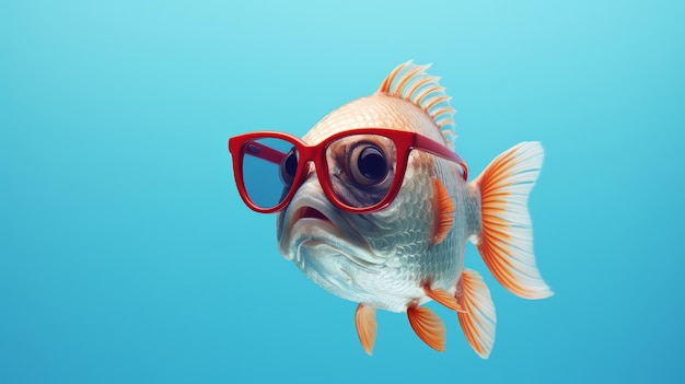 Fish With Glasses A Narrativedriven Visual Storytelling In Retro Glamor Style