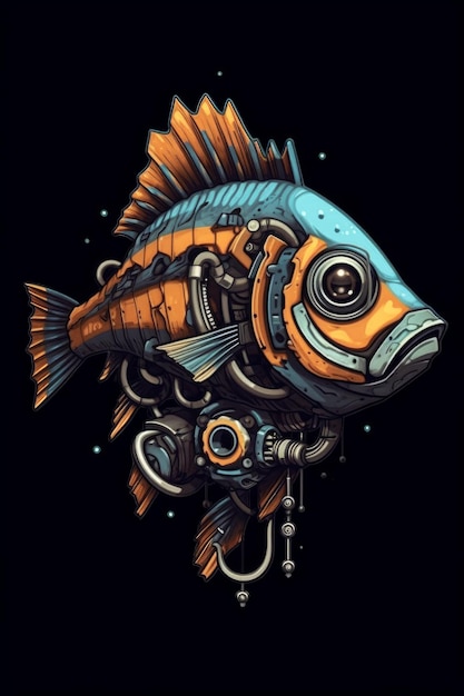 A fish with a hook that says fish on it