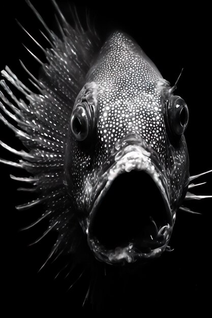 a fish with a mouth open showing the fishs teeth