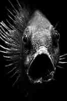 Photo a fish with a mouth open showing the fishs teeth