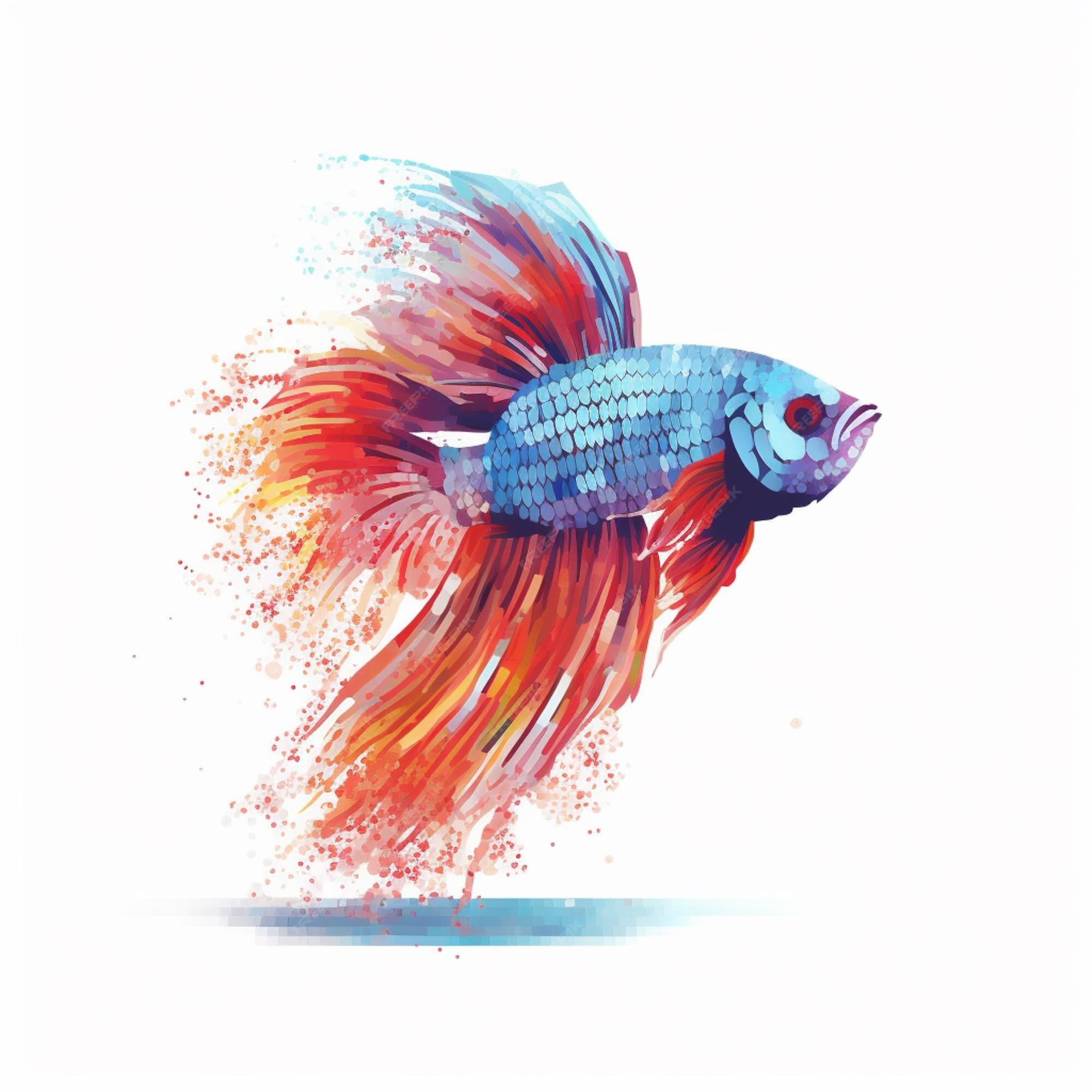 Premium Photo | A fish with red eyes and red spots on its tail