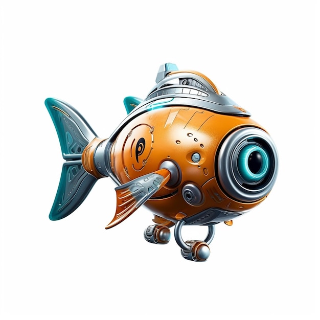 A fish with a robot on it