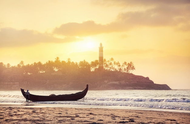 Fisherman boat in India