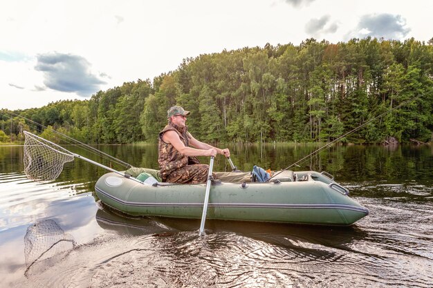 Fisherman in a boat