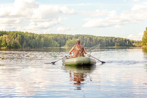 Fisherman in a boat