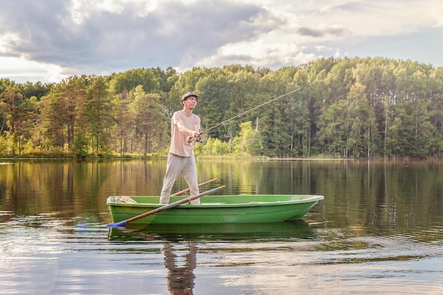 Fisherman in a boat