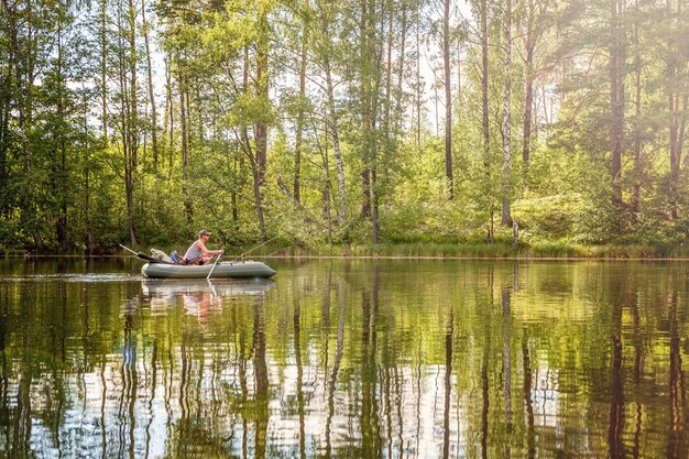 Fisherman in a boat