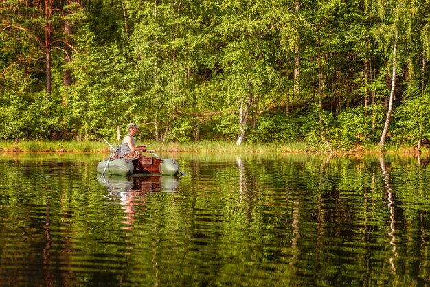 Fisherman in a boat