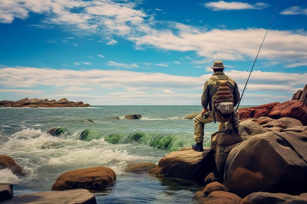 Photo fisherman by the sea