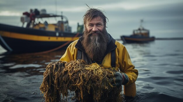 Foto foto di un pescatore