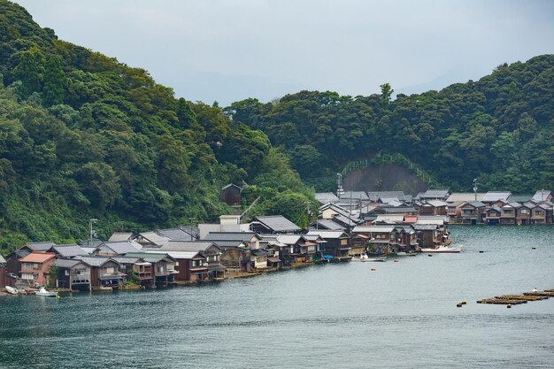 日本の京都の漁師村