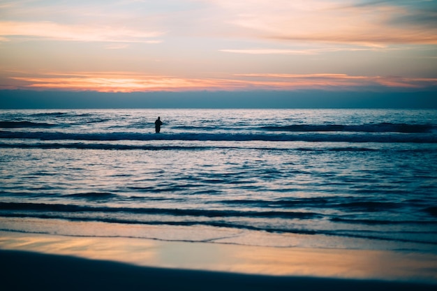 fisherman working on the beach