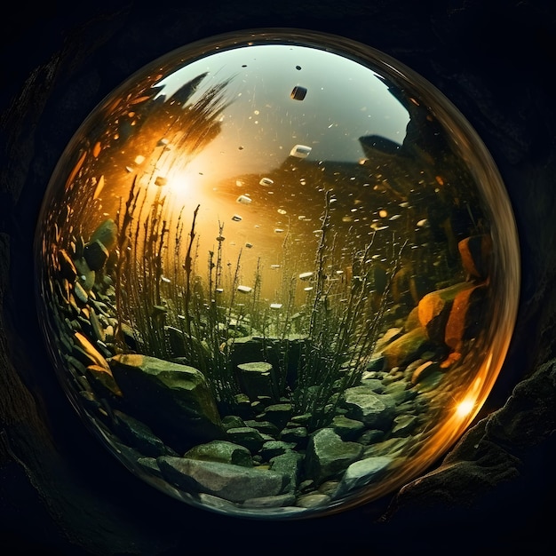 Foto texture del vetro fisheye
