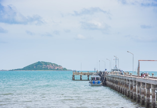 fishing boat near jetty