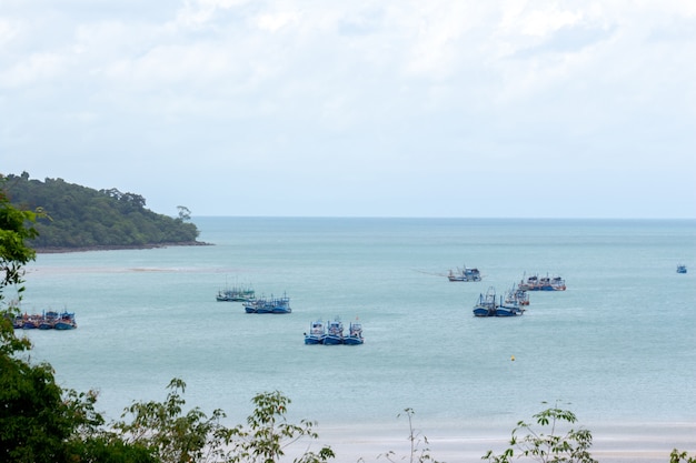 Fishing boat in the sea Thailand.