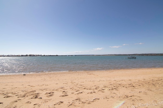 Fishing boats on the beach of Isla Cristina Huelva Spain