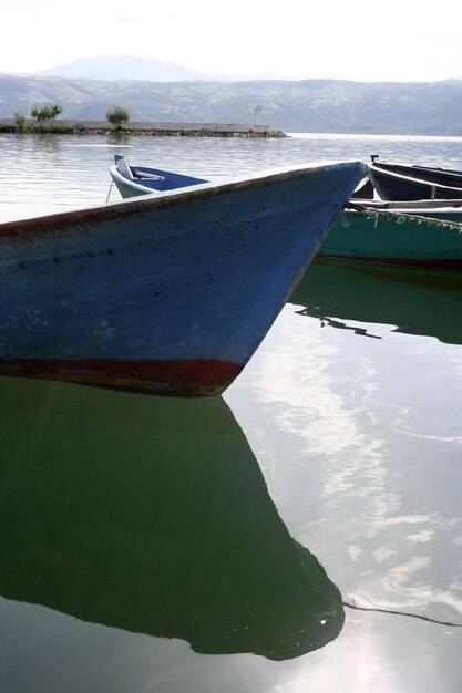 Fishing boats in Beysehir Lake Turkey