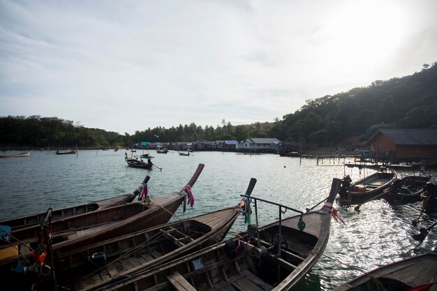 Fishing boats in Ko Yao island in southern Thailand