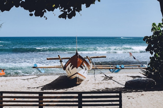 Fishing boats parked on the beach