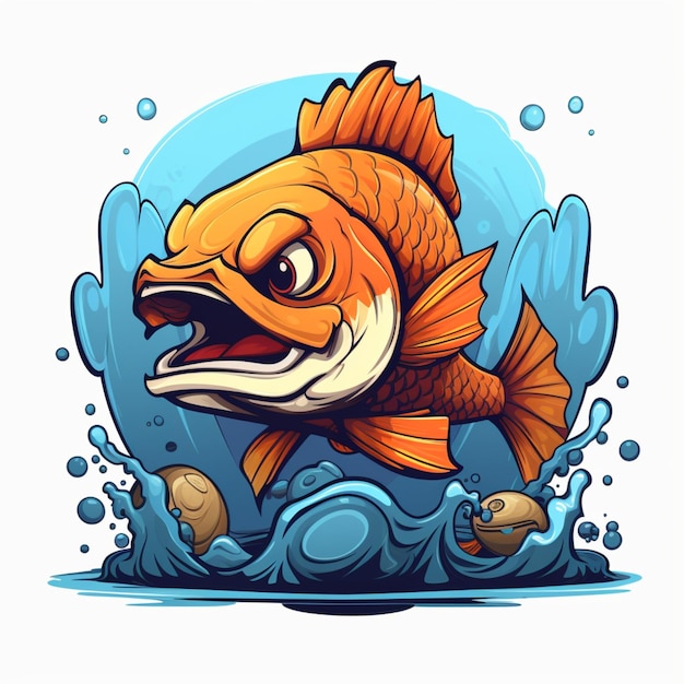 fishing cartoon logo