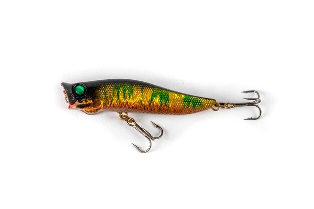 Fishing lure wobbler isolated on white