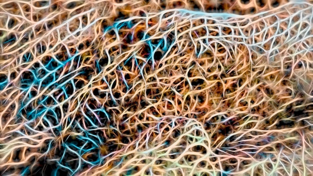 fishing nets with pictorial effect and bright tones