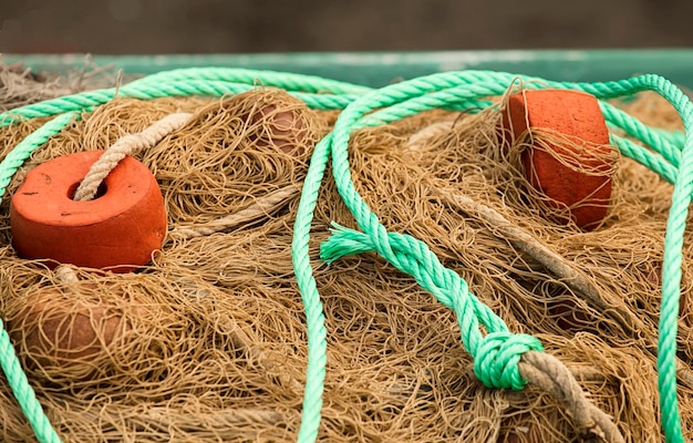 Fishing palan, fish capture networks, material to work in the\
mediterranean sea