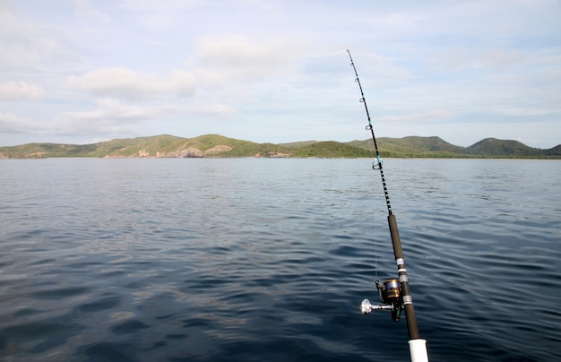 ボートの釣竿。