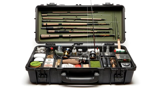 Fishing rod and tackle box