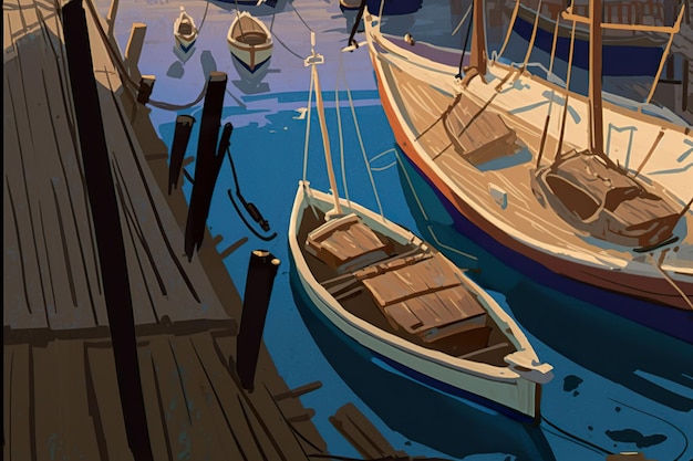 Fishing ships vessels illustration