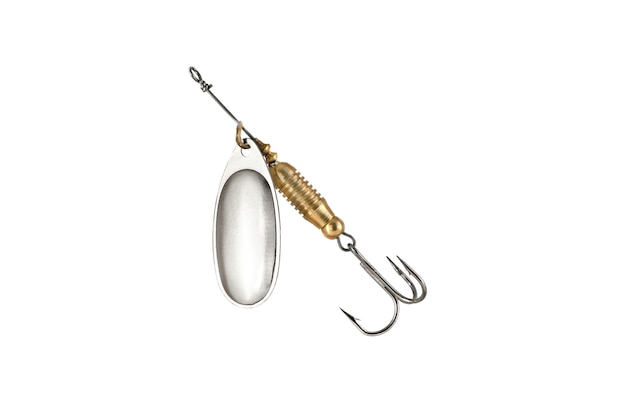 Фото Приманка для рыбалки spinner spoon lure изолирована на белом фоне