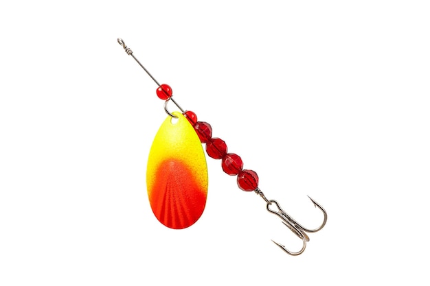 Приманка для рыбалки Spinner Spoon Lure изолирована на белом фоне