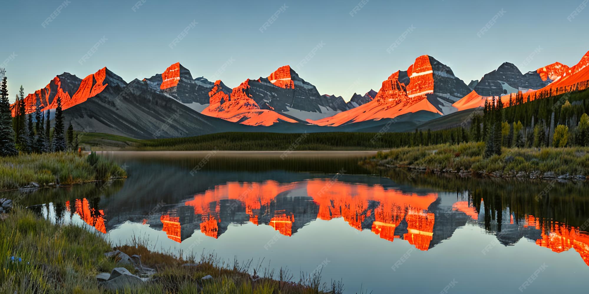 premium-ai-image-fishing-at-sunrise-colorado-rocky-mountains