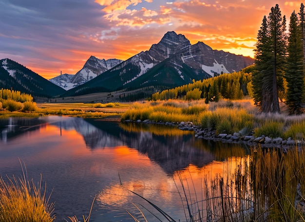 fishing at sunrise colorado rocky mountains