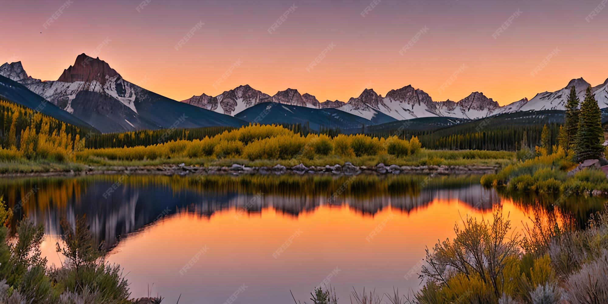 premium-ai-image-fishing-at-sunrise-colorado-rocky-mountains