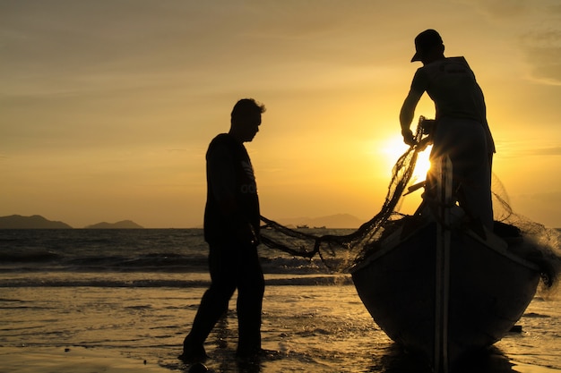 Fishing At Sunset