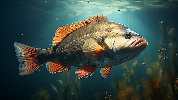 рыбалка_трофи_big_freshwater_perch_in_water_on_gre