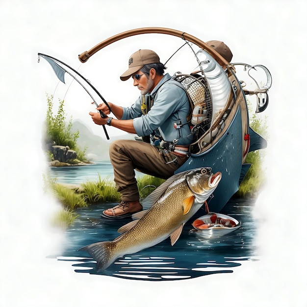 Fishing Tshirt Design