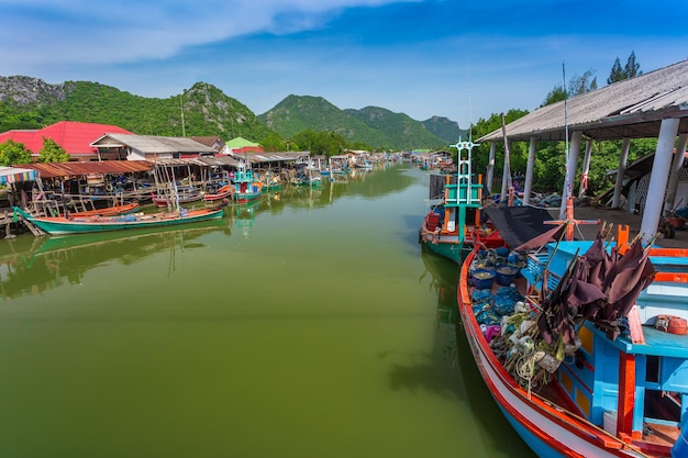 Fishing village at Ban Ao Kram  Chumphon province in Thailand