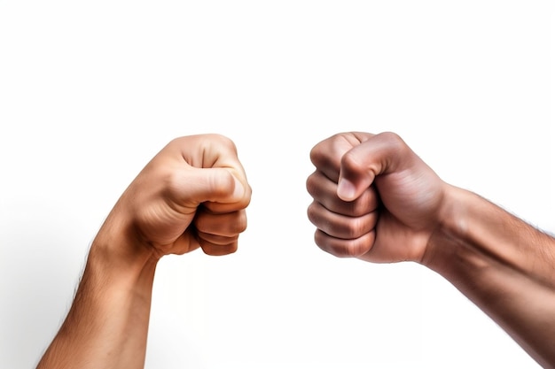 Fist Bump or Bro Fist Isolated on a Transparent Background AI