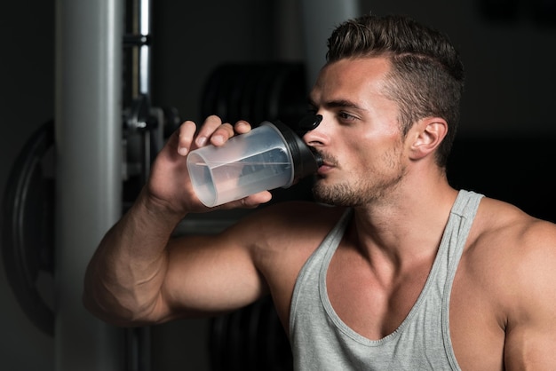 Fit Man Drinking Water