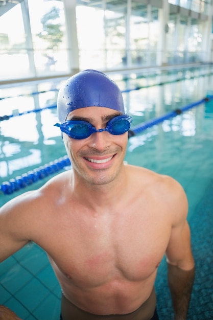 Fit swimmer in pool at leisure center