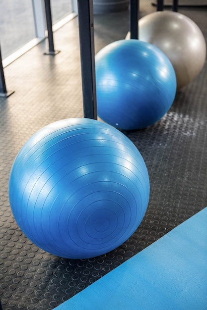 Fitness balls at the crossfit gym