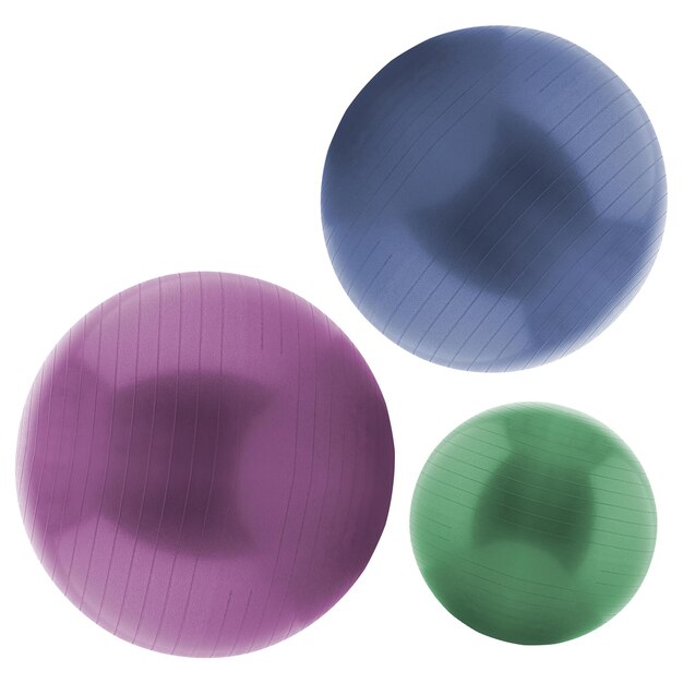 Fitness balls isolated